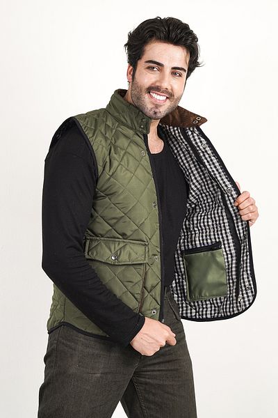 HeviStor Inflatable Vest Quilted Stylish Design with Pouch and Side Pocket
