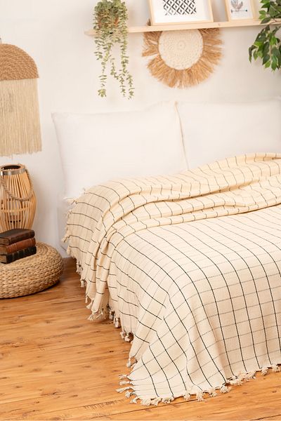 DNR Natural Cotton, Soft Single Pique, Sofa Cover, Multi-Purpose Cover 160X220 Cm.