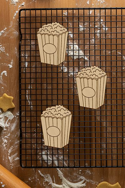 oalpo Popcorn Cookie Mold, Dough Shaper, Biscuit Mold, Easy Cutting Tip