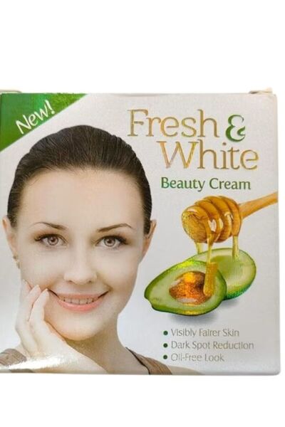 Fresh White كريم الجمال لتبييض الوجه والجسم بالأفوكادو والعسل 30 جم