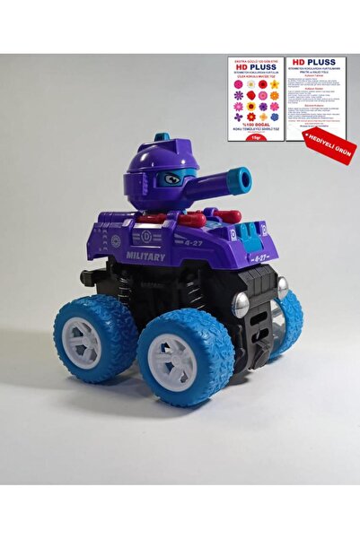 abnturk 4 Amortisörlü 10cm Sürtmeli Askeri ATV Aracı DiaCast Tarz Engelleri Aşan Oyuncak +Hediyeli Satış