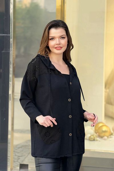 aytemas Hooded Scallop Detailed Jacket