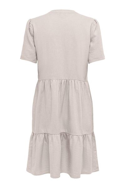 ONLY Women's V Neck Short Sleeve Linen Dress