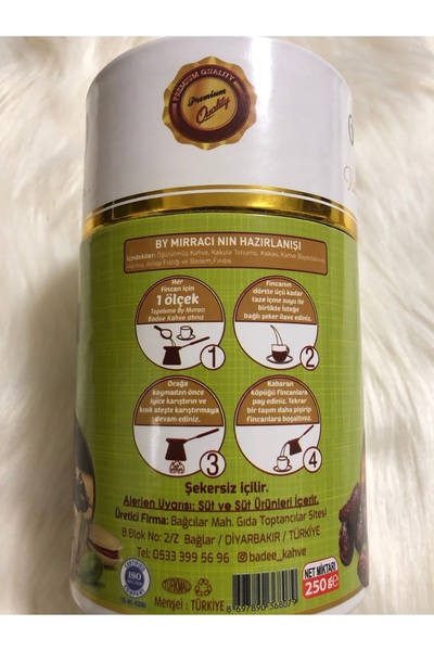 BY MIRRACI CANSÜM Fındık Antep Fıstık Badem Hurmalı Badee Kahve 250 gr