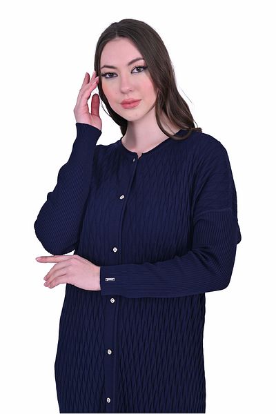 Invee سترة صوفية منقوشة من INVEE 7029 - أزرق داكن