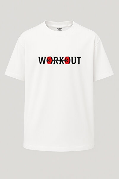 nirvoda تي شيرت مطبوع للجنسين مقاس كبير للتمرين واللياقة البدنية