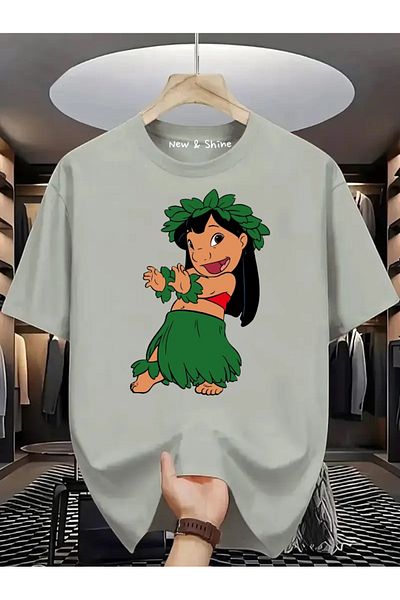 New Shine Μπλουζάκι με στάμπα Lilo and Stitch Oversize