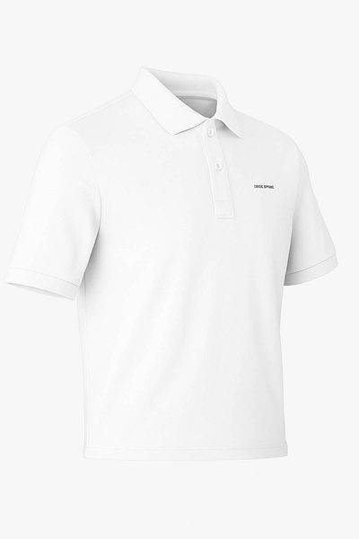 trender Polo Neck White Men's T-Shirt 2061