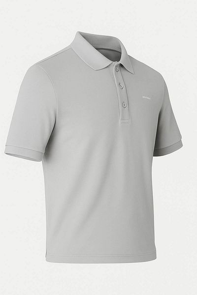 trender Polo Neck Light Gray Men's T-Shirt 2061