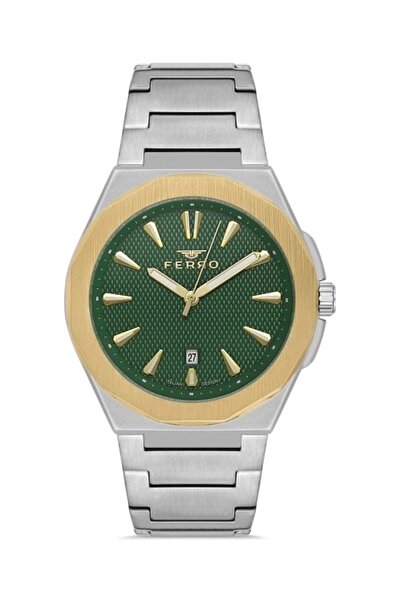 FERRO Sarı ve Gümüş Çelik Kordon Erkek Kol Saati F11498AWT-D6