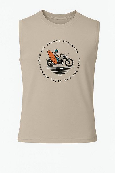 trender Motorcycle Print Stone Men's Sleeveless T-Shirt