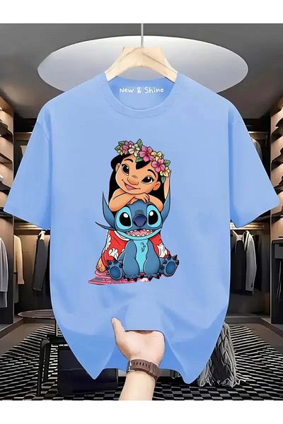 New Shine Tricou oversize cu imprimeu Lilo și Stitch