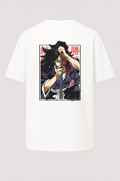 nirvoda Tricou unisex supradimensionat Kokushibo Demon Slayer cu imprimeu