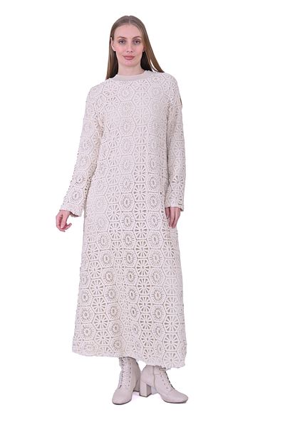 Invee İnvee 7031 Beige Lace Dress