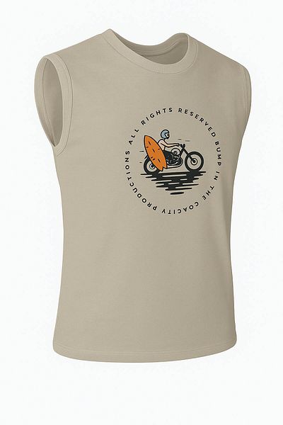 trender Motorcycle Print Stone Men's Sleeveless T-Shirt