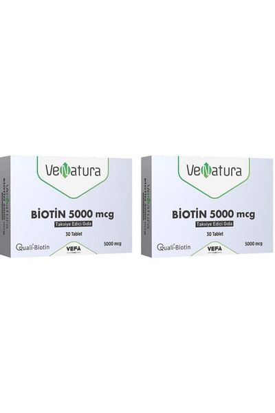 VeNatura Biotin 5000 Mcg 30 Tablets 2 Pieces