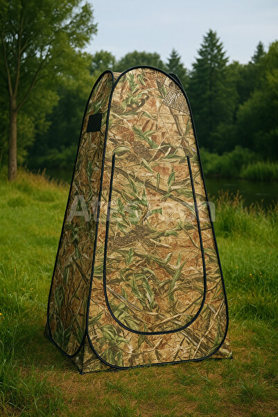 AteşTech Portatif Otomatik Giyinme Duş Tuvalet Soyunma Çadırı  Çift Pencereli...