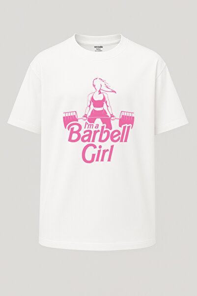 nirvoda Oversize kroj Majica za žene sa šipkom, roza, fitnes Štampano