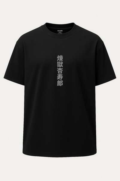 nirvoda Oversize Kyojuro Rengoku Demon Slayer Printed Unisex T-Shirt
