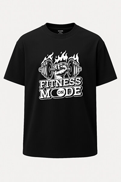 nirvoda Μπλουζάκι με στάμπα Unisex Oversize Fitness Mod On GYM