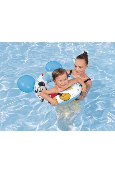 BESTWAY Mickey and Friends Inflatable Plastic Kids Swim Ring 74cm x 76cm