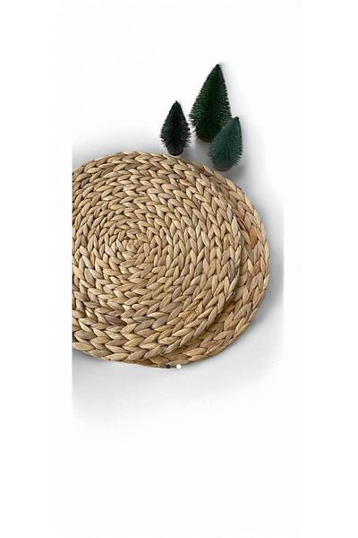 Att Natural Wicker Thick Knitted Placemat 1 Piece