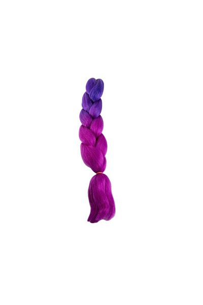 zola Extensie de păr sintetic pentru împletitură, Zola®, ombre violet închis și deschis, 60 cm