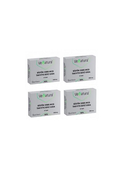 VeNatura Biotin 5000 Mcg 30 Tablets 4 Pieces