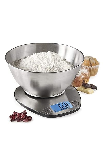 zola Cantar de bucatarie cu bol, precizie 1 g, electronic, functie de tara, inox, 5000x1 g