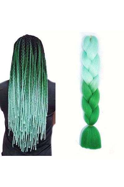 zola Synthetic hair extensions for braids, Zola®, 60 cm, turquoise balayage