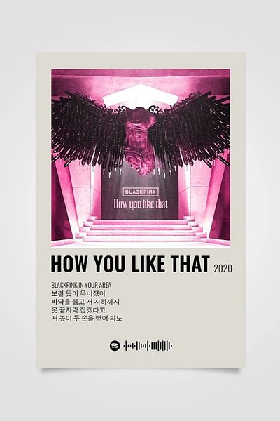 512 STORE Αφίσα άλμπουμ μουσικής Blackpink / Διακόσμηση τοίχου μουσικής Polaraid Αισθητική αφίσα K-Pop χωρίς πλαίσιο