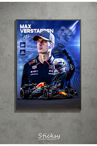Sticksy Max Verstappen Poster - Formula 1 Özel Tasarım Kağıt Poster Çerçevesiz