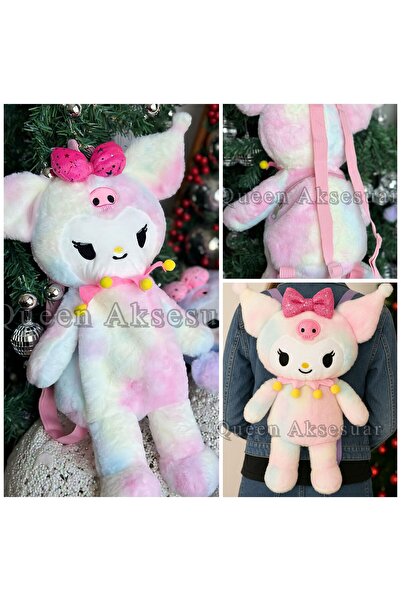 QUEEN AKSESUAR Giant 50cm Pink Gradient Rainbow Color Kuromi Character Plush ...