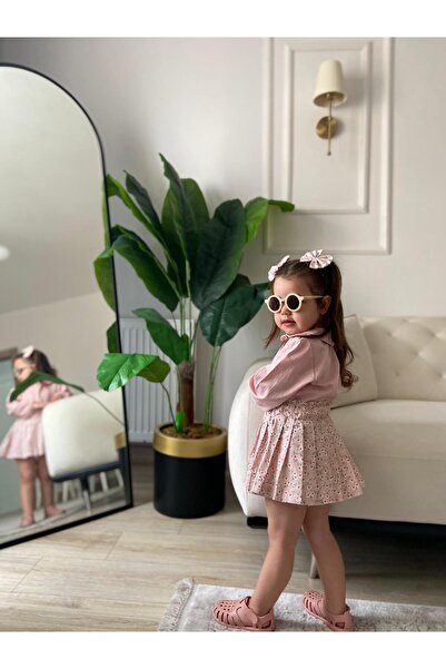 Tinypeople Girl's Holiday Floral Skirt Shirt Suit Girl's Summer Suit Skirt Shirt Suit