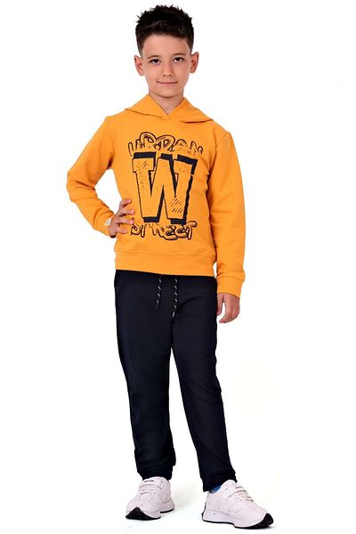 s.t. sebat tekstil Boy's Printed Hooded 2 Thread Tracksuit Suit Sb617