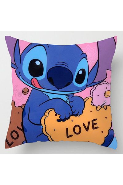 Choice 45x45 cm stitch 2 Anime Figure Disney Stitch Double Sided Print Pillowcase Kawaii Stitch Pillow Pil