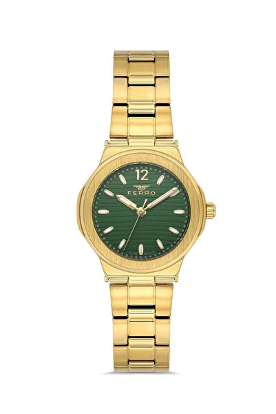 FERRO Sarı Çelik Kordon Kadın Kol Saati FL21490AWT-B6