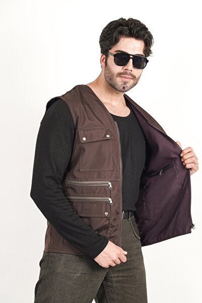 HeviStor Summer Vest Multi-Pocket Stylish Tsarim Waist with Double Pocket Zipper