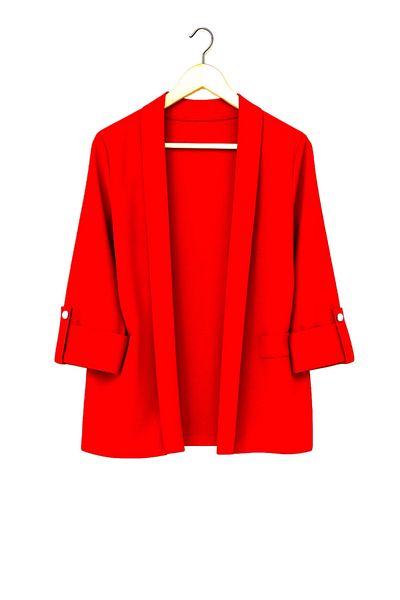 Heyya Women's Wear Red Jacket with Buttoned Sleeves