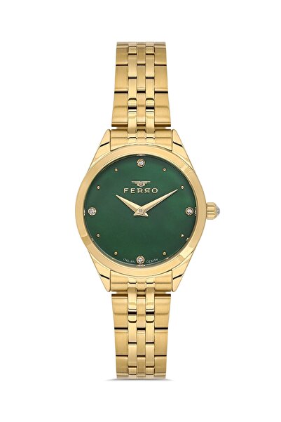 FERRO Sarı Çelik Kordon Kadın Kol Saati FL40141A-B6