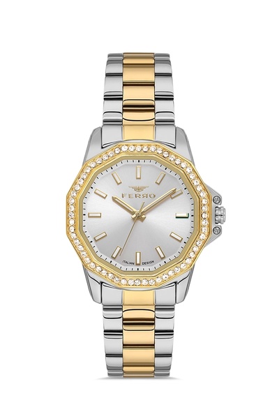 FERRO Gümüş Çelik Kordon Kadın Kol Saati FL21540A-D 3 ATM Su Geçirmez 2 Yıl Garantili HediyePaketli