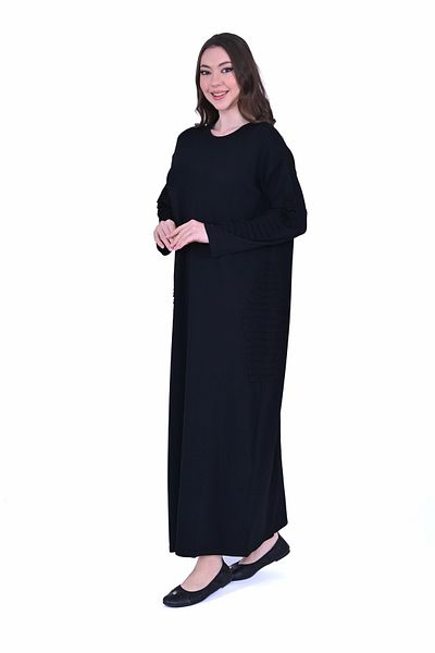 Invee Invee 7060 Black Knitwear Dress