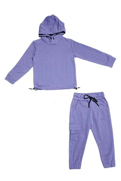 s.t. sebat tekstil Girl's Elastic Style Seasonal 2 Thread Tracksuit Suit Sb665