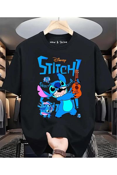 New Shine Μπλουζάκι με στάμπα Lilo and Stitch Oversize