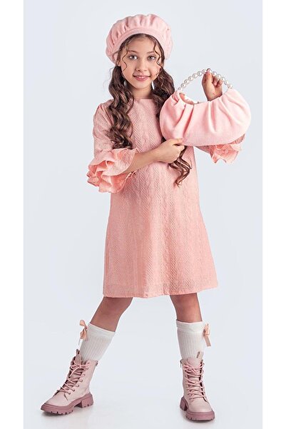 s.t. sebat tekstil Дівчача шапка, сумка, шкарпетки та сукня з довгими рукавам...