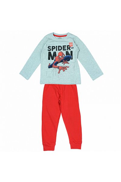 SPIDERMAN Pijamale lungi Spiderman,model 1219,Gri/Rosu, 110 cm, 5 ani