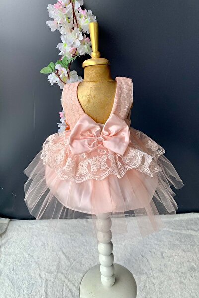 s.t. sebat tekstil Kız Bebek Dantel Elbise SB159