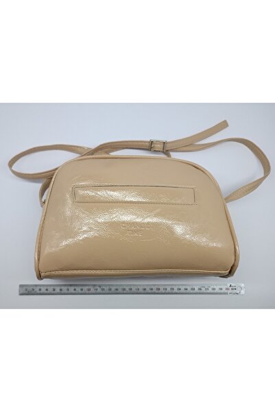 stilyy Beige Color Shiny Pu Leather Bag