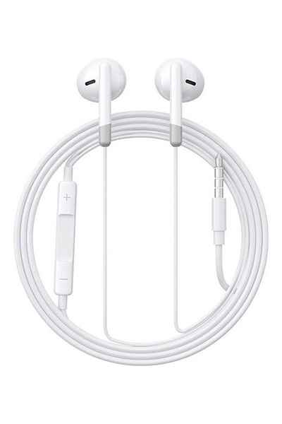 Joyroom Wired Series Half In-Ear Wired Earphones With Microphone White