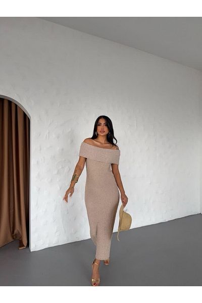 Ekim Store Μάξι φόρεμα με στράπλες γιακά Madonna